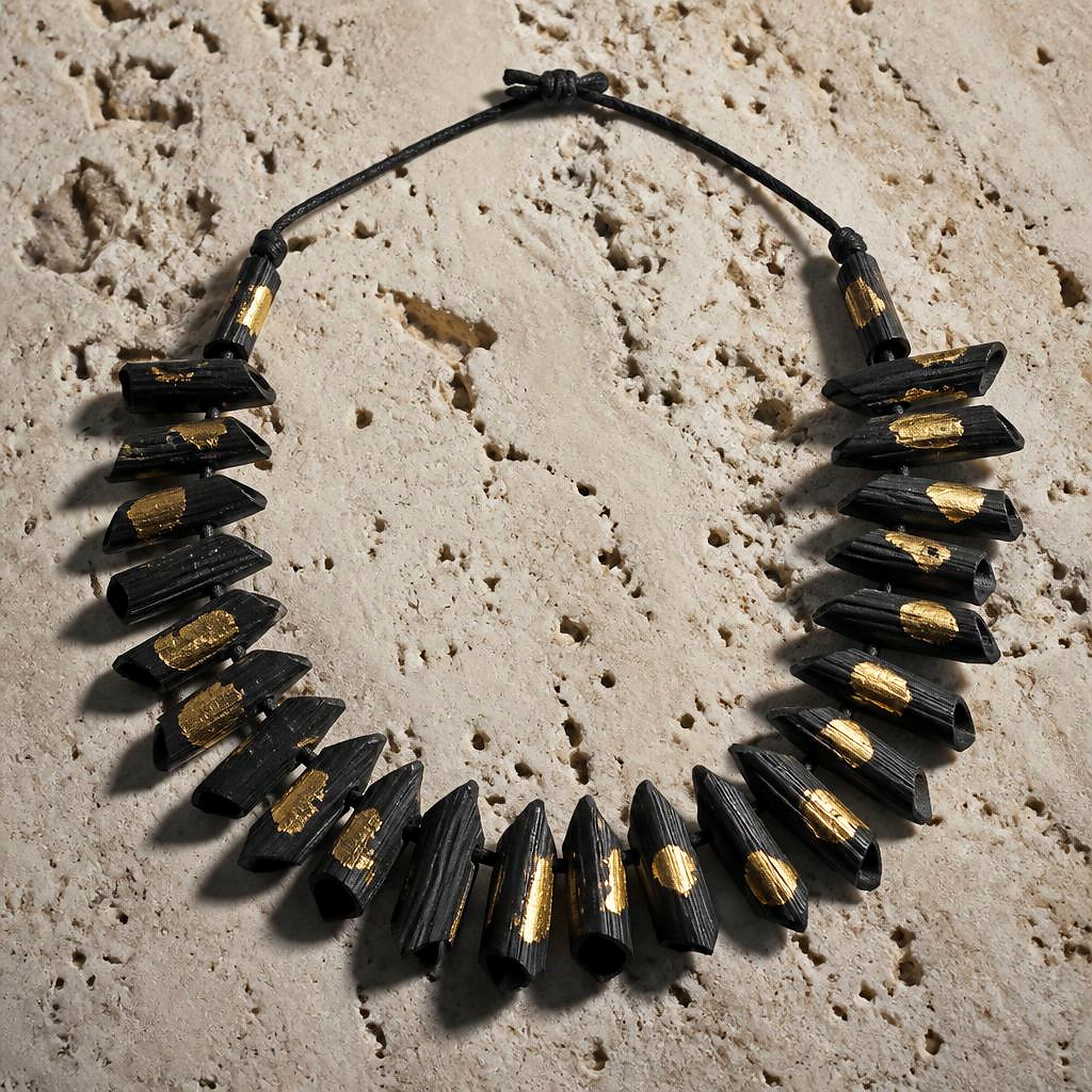 Collar (Obsidian, with a Single Fingerprint in Gold)